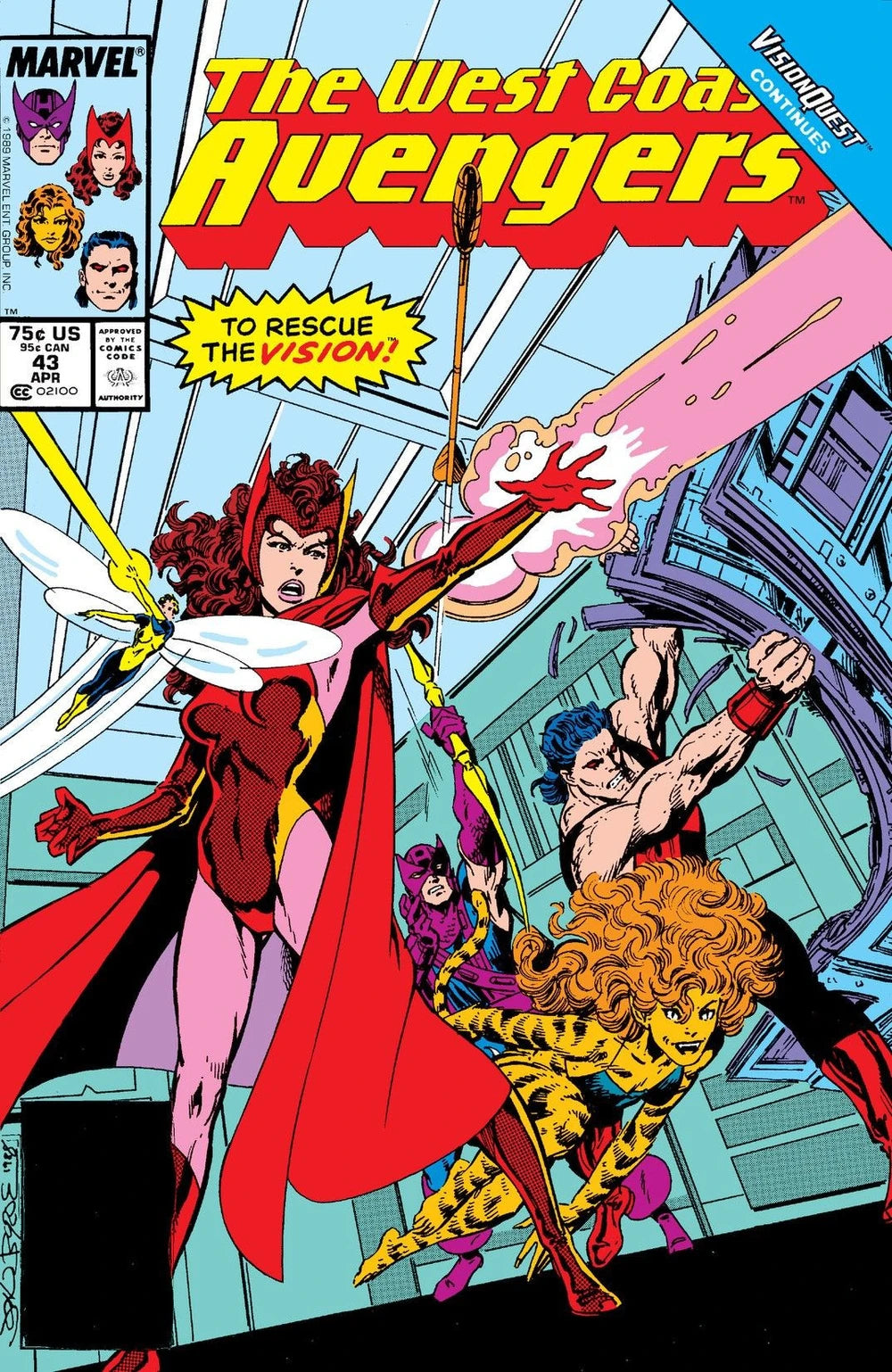 The West Coast Avengers - Vol 2 - #43 - 1989 - Vision Quest - (VFN+)