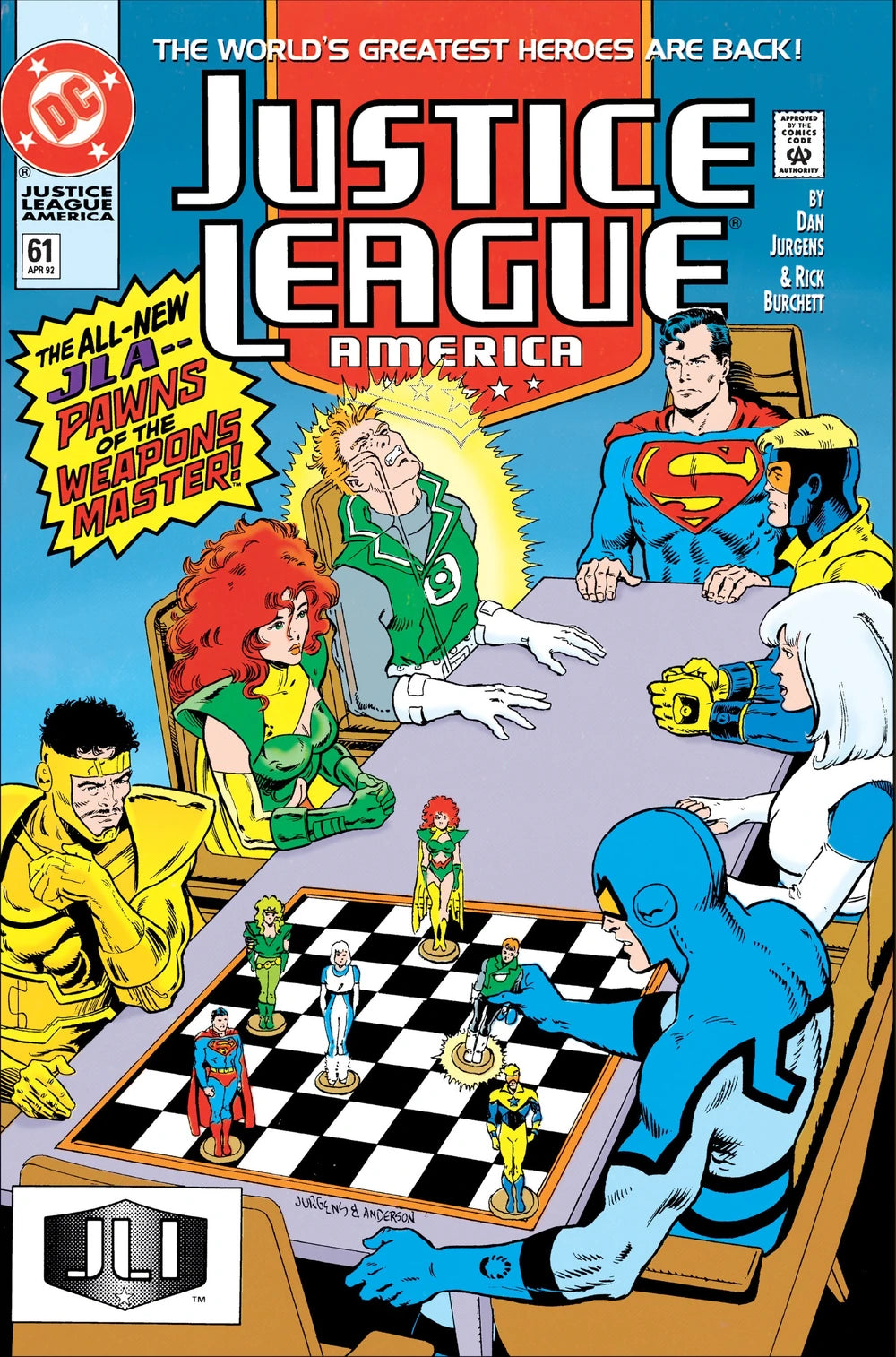 Justice League America - Vol 1 - #61 - 1992  - Born Once Again - (VFN)
