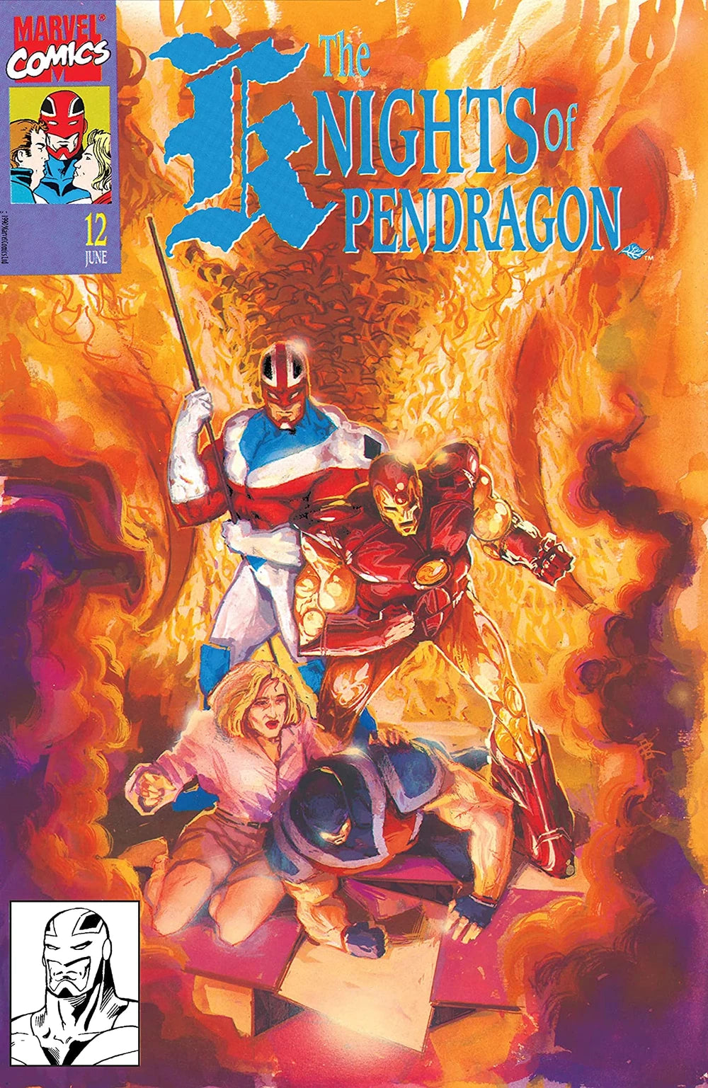 The Knights of Pendragon - Vol 1 - #12 - 1991 - Here Be Dragons - (VFN+)